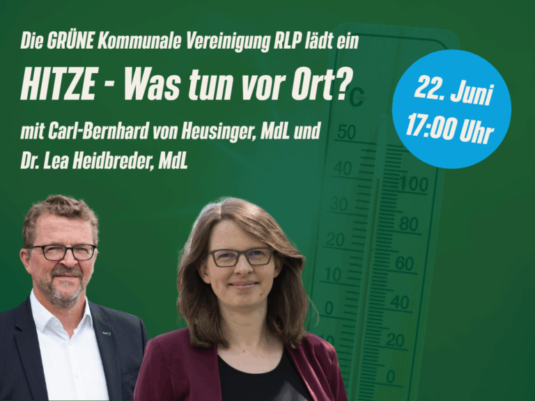 HITZE – Was tun vor Ort? Einladung zum Online-Seminar am 22. Juni 17 Uhr