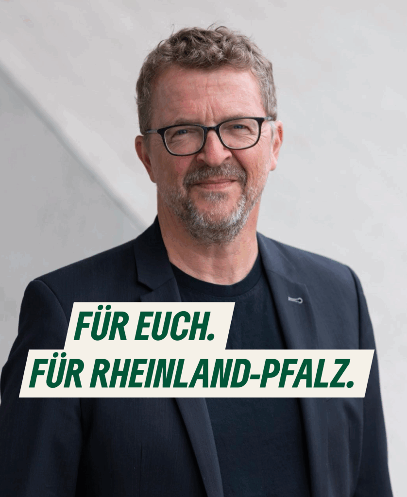 Ein Foto von Carl-Bernhard von Heusinger. Im unteren Drittel ein Schriftzug: "Für Euch. Für Rheinland-Pfalz"