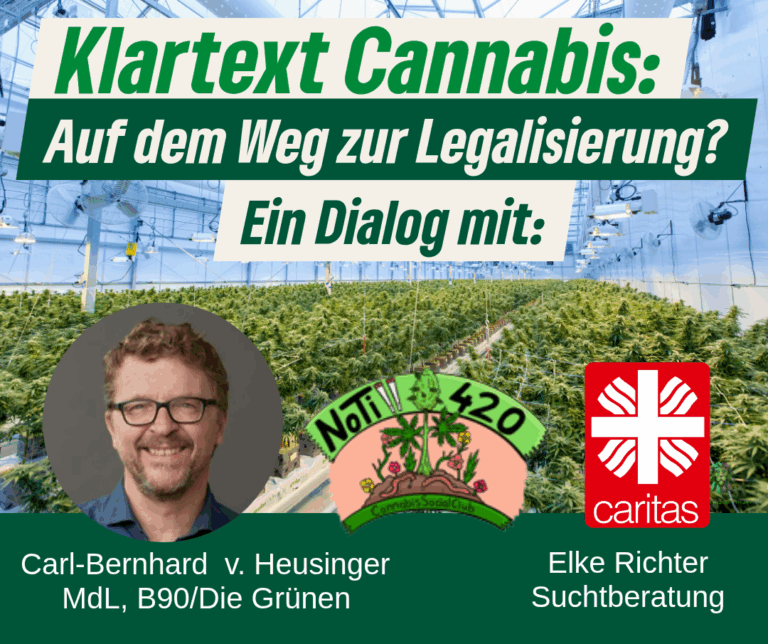 Einladung zum Dialog: Klartext Cannabis – Auf dem Weg zur Legalisierung?  06.08.2025