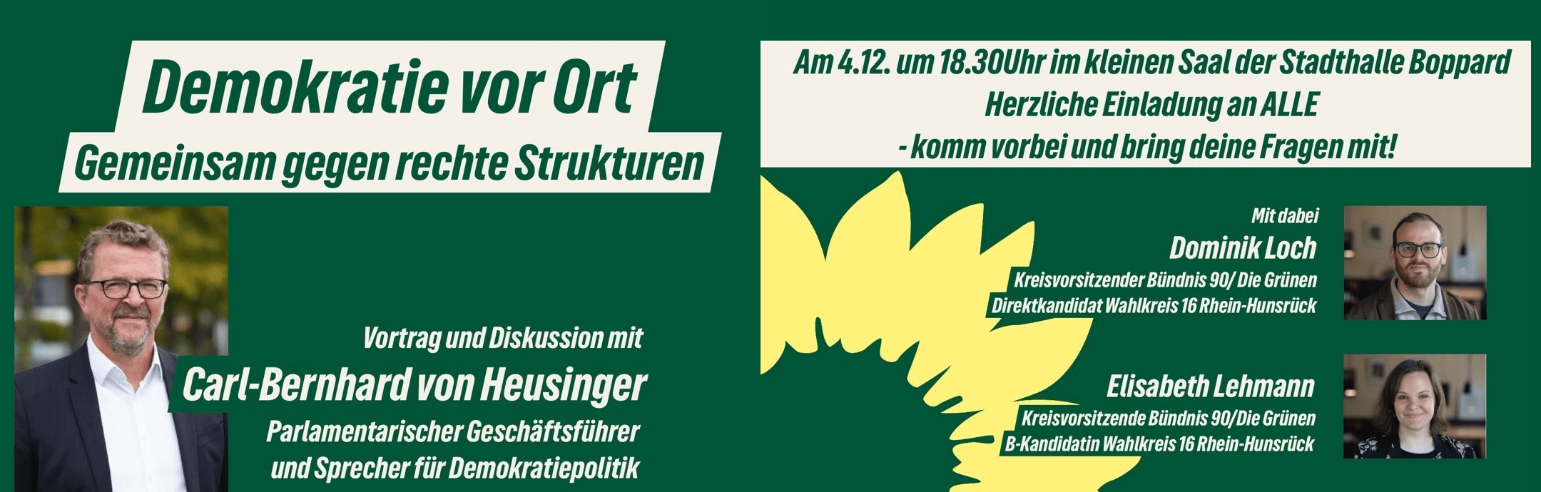 Flyer zur Veranstaltung, alle Infos im FLießtext. Fotos von Carl-Bernhard von Heusinger, Dominik Loch und Elisabeth Lehmann