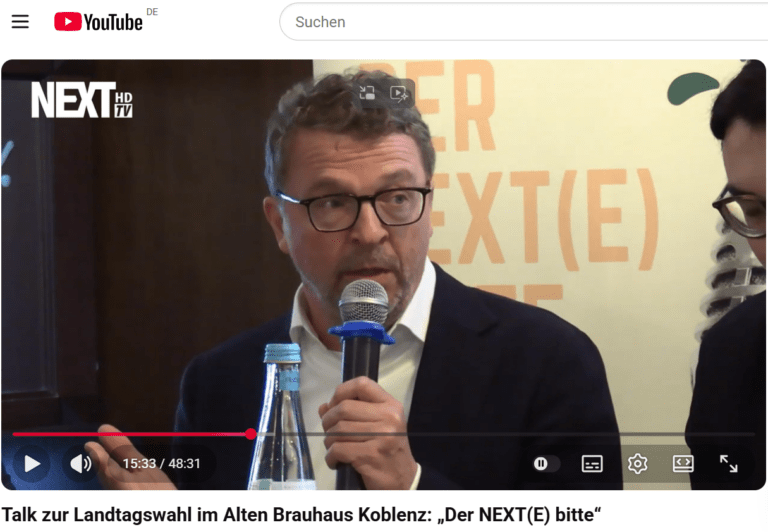 Talkshow zur Landtagswahl im Alten Brauhaus Koblenz
